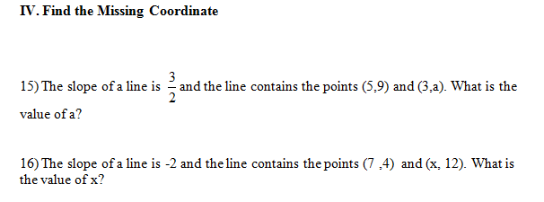 Slope of a Line Worksheet with Answer Key. Free pdf with visual aides